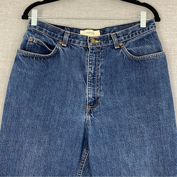 Jones Sport Mom Jeans Womens Sz 12 Blue Cotton High Waisted Straight Medium Wash - Picture 3 of 10